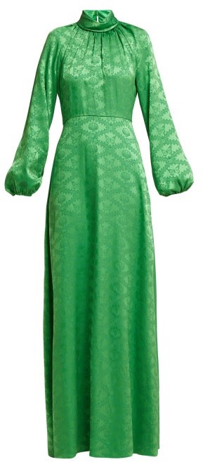 belle mono jacquard dress