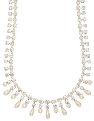 Alessandra Rich Crystal And Faux-pearl Necklace - Crystal