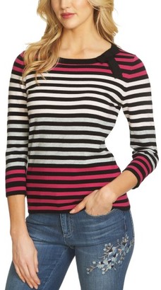 CeCe Women's Colorblock Stripe Sweater