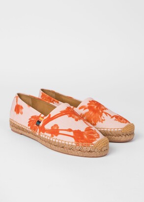 Paul Smith Women's Pink 'Screen Floral' Canvas 'Sunny' Espadrilles