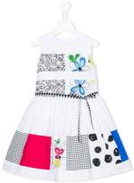 Thumbnail for your product : Simonetta patchwork print belted dress