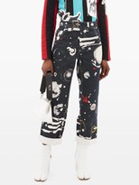 Thumbnail for your product : Charles Jeffrey Loverboy Asteroid-print Straight-leg Jeans - Womens - Black Multi