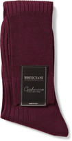 Thumbnail for your product : Bresciani Ribbed Knee-Length Cashmere and Silk-Blend Socks