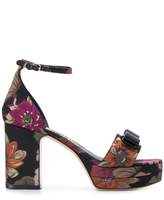 Thumbnail for your product : Ferragamo vara bow floral sandals