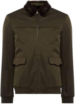 Linea Men's Northwood Faux Fur Collar A1 Bomber Jacket
