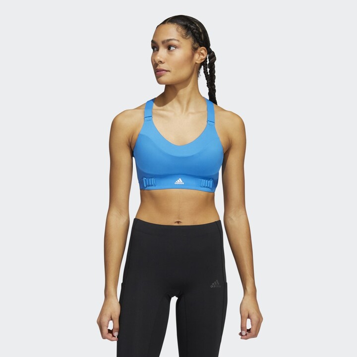 adidas x FARM Rio Medium-Support Bra (Plus Size) - Blue, Women's Yoga