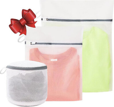 TIFONE 3Pcs Laundry Bags for Washing Delicates,with Upgrade the hanging ring,lingerie bags for washing delicates,Travel bag (1 Large,1 Medium,1 bra laundry b