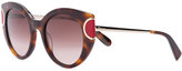 Thumbnail for your product : Salvatore Ferragamo Eyewear tortoiseshell cat eye sunglasses