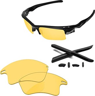 PapaViva Replacement Lenses & Rubber Kits for Oakley Fast Jacket XL OO9156  Sunglasses Frame Crystal Yellow - ShopStyle