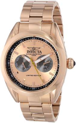 Invicta Men's 14705 Speedway Analog Display Swiss Quartz Rose Gold Watch