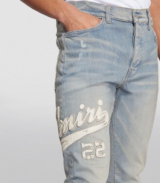 Amiri Logo Varsity Skinny Jeans - ShopStyle