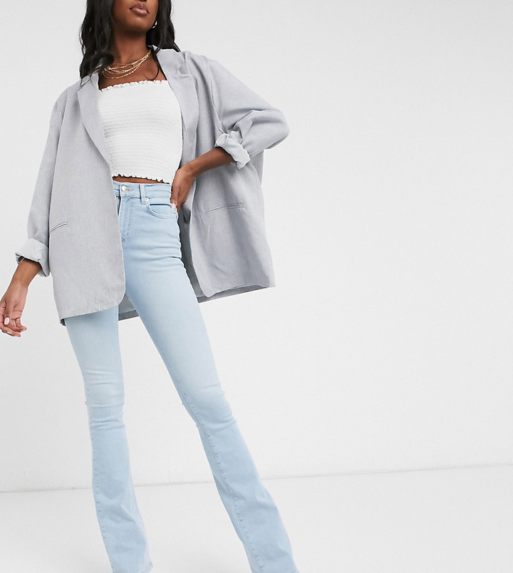 white flare jeans tall