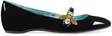 gucci patent leather ballet flat with bee