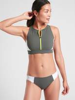 Thumbnail for your product : Athleta Colorblock Zip Front Bikini Top