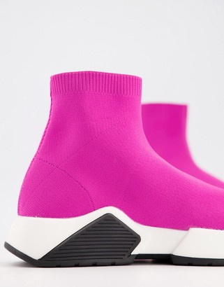 ASOS DESIGN Della sock trainers in pink