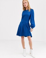 Thumbnail for your product : And other stories & balloon sleeve jacquard skater dress in blue