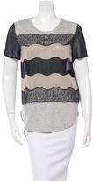 Thumbnail for your product : 3.1 Phillip Lim Lace-Accented Short Sleeve Top