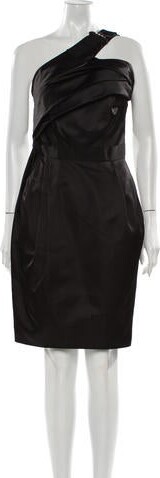 J. Mendel One-Shoulder Knee-Length Dress