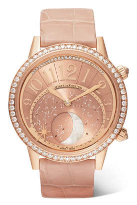 Jaeger-LeCoultre Rendez-vous Moon 36 Alligator, Rose Gold And Diamond Watch