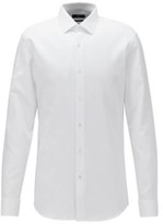 Thumbnail for your product : HUGO BOSS Slim-fit shirt in structured cotton with double cuffs