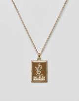Thumbnail for your product : ASOS Vintage Style St. Christopher Rectangle Tag Necklace