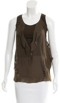 Thumbnail for your product : Nina Ricci Ruffled-Accented Sleeveless Top
