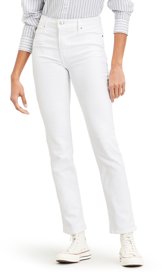 Levi's straight white jeans Clearance