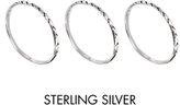 Thumbnail for your product : ASOS Sterling Silver Multipack Etched Rings - Silver