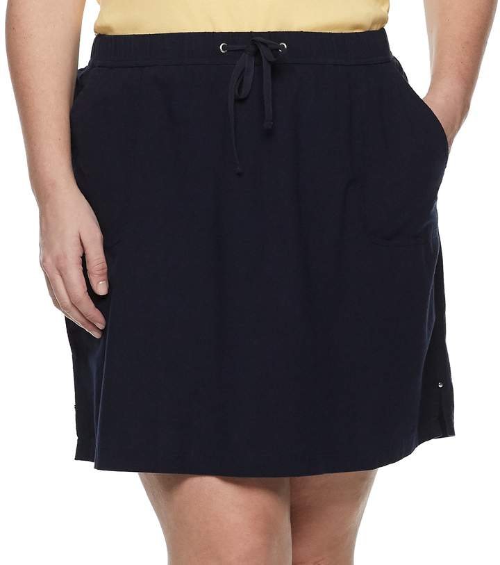 plus size jean skorts