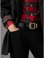 Thumbnail for your product : Burberry Double-pin Buckle Leather Belt