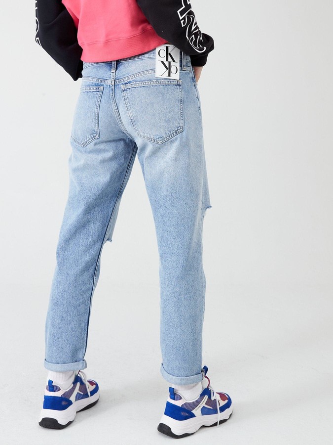 ckj 035 straight taped jeans