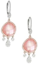 Thumbnail for your product : Meira T Rose Quartz, Rose Gold Mother-Of-Pearl & 18K Rose Gold Drop Earrings