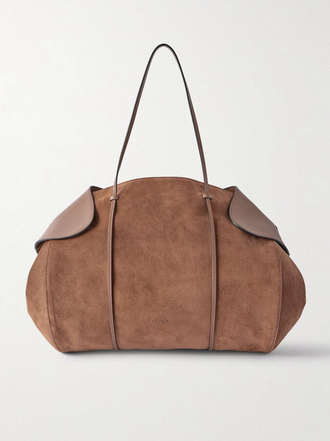 Neous Berenices Suede And Leather Shoulder Bag - Brown
