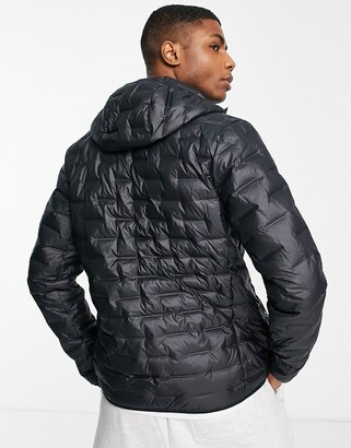 adidas Terrex light down jacket with hood in black - ShopStyle