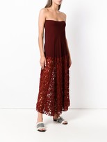 Thumbnail for your product : Romeo Gigli Pre-Owned Strapless Flared Midi Dress