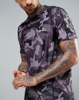 Thumbnail for your product : Ellesse T-Shirt With Small Logo In All Over Camo Print
