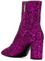 Thumbnail for your product : Saint Laurent Glitter Ankle Boots