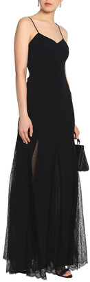 Michael Kors Collection Lace-paneled Wool-blend Gown