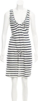0039 Italy Striped Linen Dress