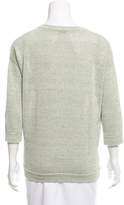 Thumbnail for your product : Brunello Cucinelli Linen Metallic Sweater
