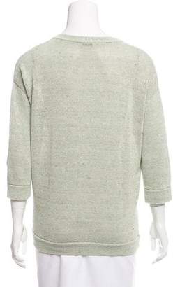 Brunello Cucinelli Linen Metallic Sweater