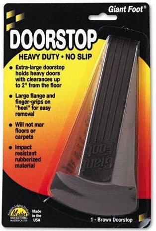 Master Manufacturing Master Caster Doorstop,N-Slip,Giant,Bn 00964