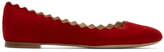 Thumbnail for your product : Chloé Red Suede Lauren Ballerina Flats