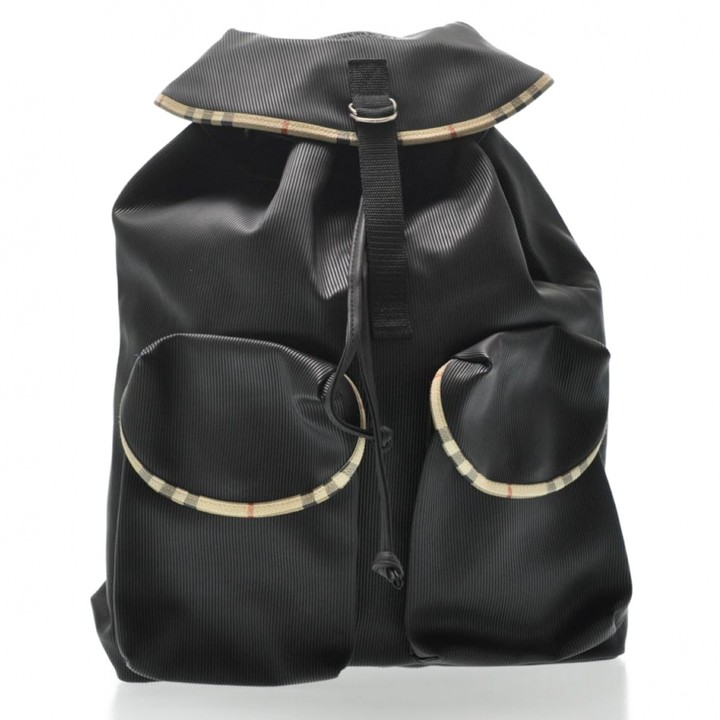 black cloth backpack