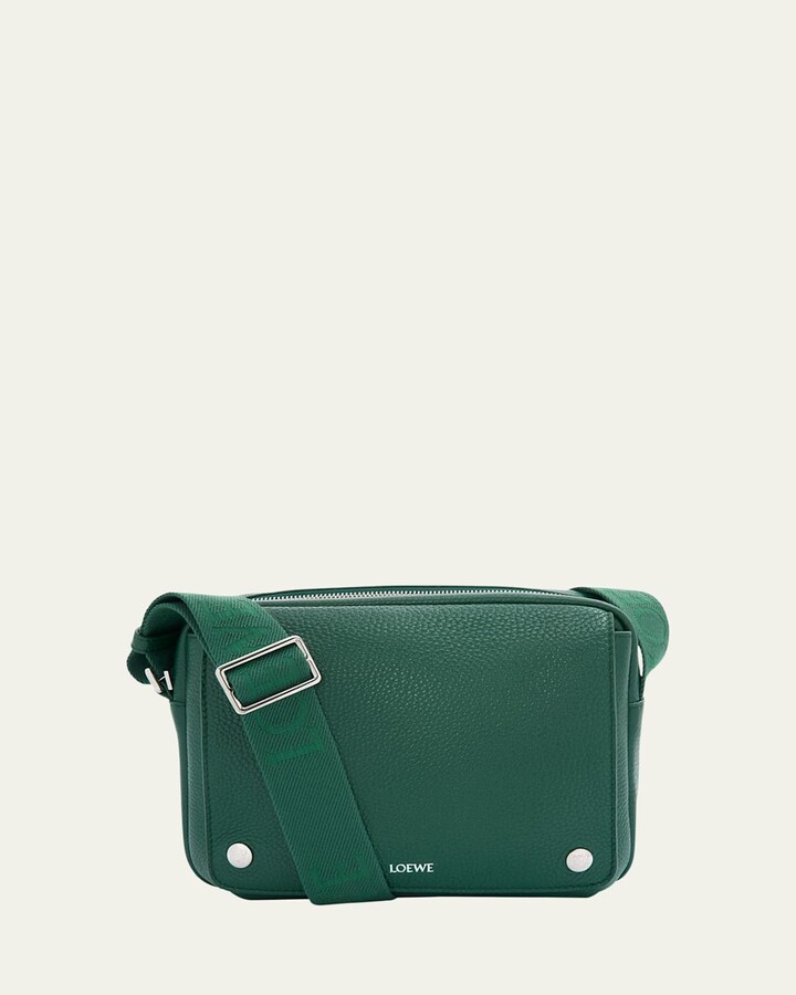 Men's XS Pebble Leather Messenger Bag