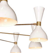 Thumbnail for your product : Rejuvenation Enormous 24-Light Stilnovo-Style Chandelier in White & Brass