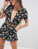 Thumbnail for your product : Motel Mini Ruffle Shorts In Dot Daisy Two-Piece
