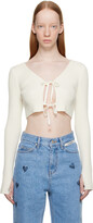 Thumbnail for your product : Kimhekim White Cropped Cardigan