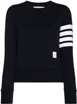 Thumbnail for your product : Thom Browne Four-Bar Stripe Cotton Jumper