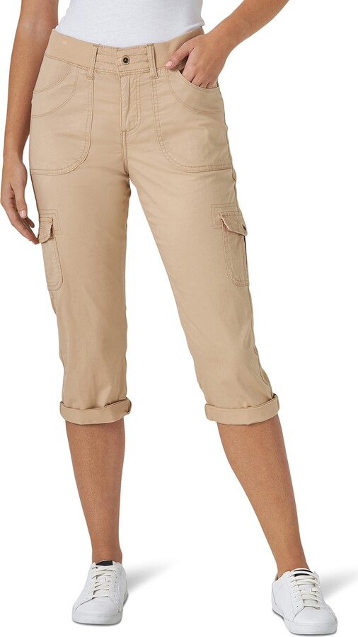Lee Women's Relaxed-Fit Austyn Knit-Waist Cargo Capri Pant - Beige - 4 US -  ShopStyle Trousers